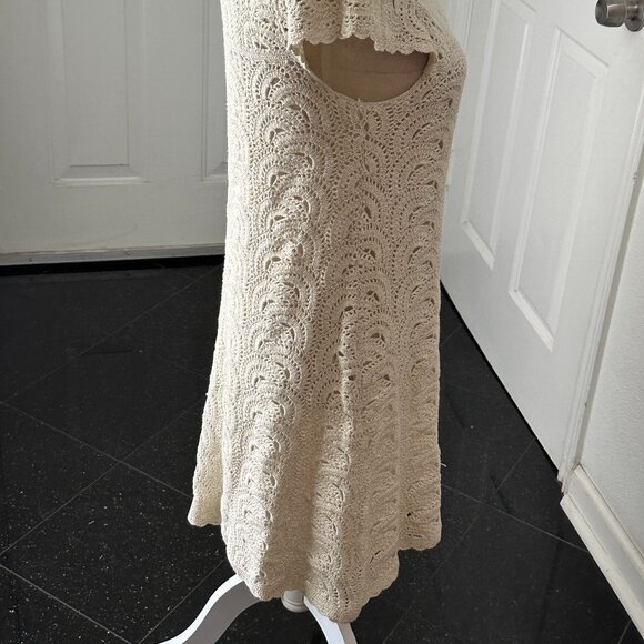 INC INTERNATIONAL CONCEPTS Women’s Ivory/Gold Embroidered Sheath Dress Sz L - Picture 13 of 15